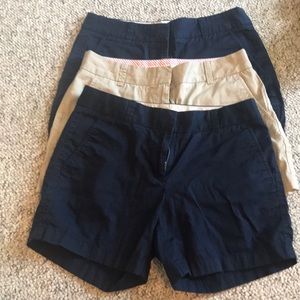 JCrew chino shorts, size 0.